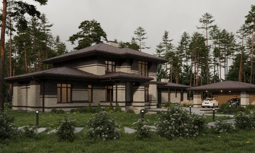 Проект дома Бломберг в элитном КП Emerald Village на Новой Риге