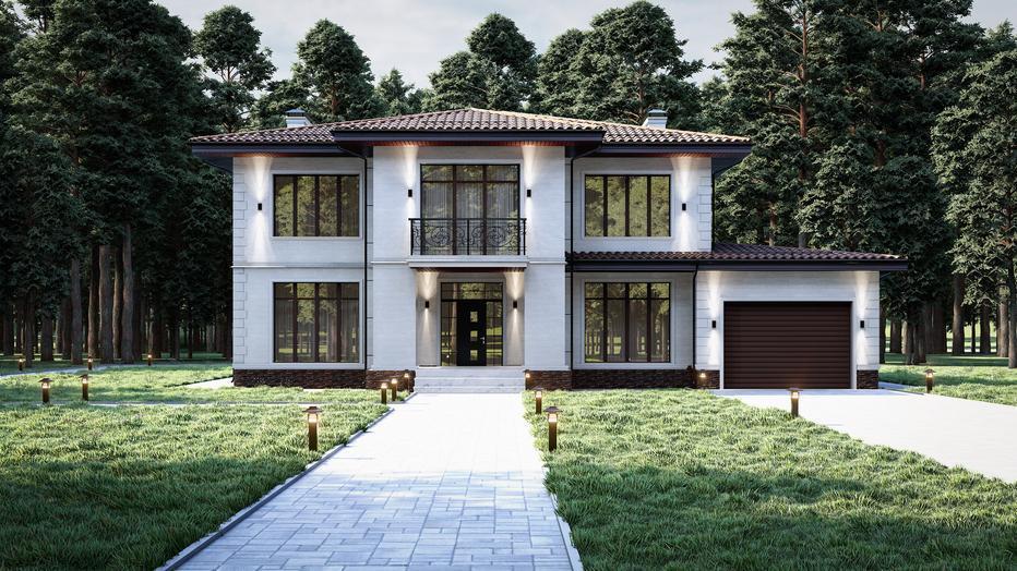 Проект дома Шато в элитном КП Emerald Village на Новорижском шоссе
