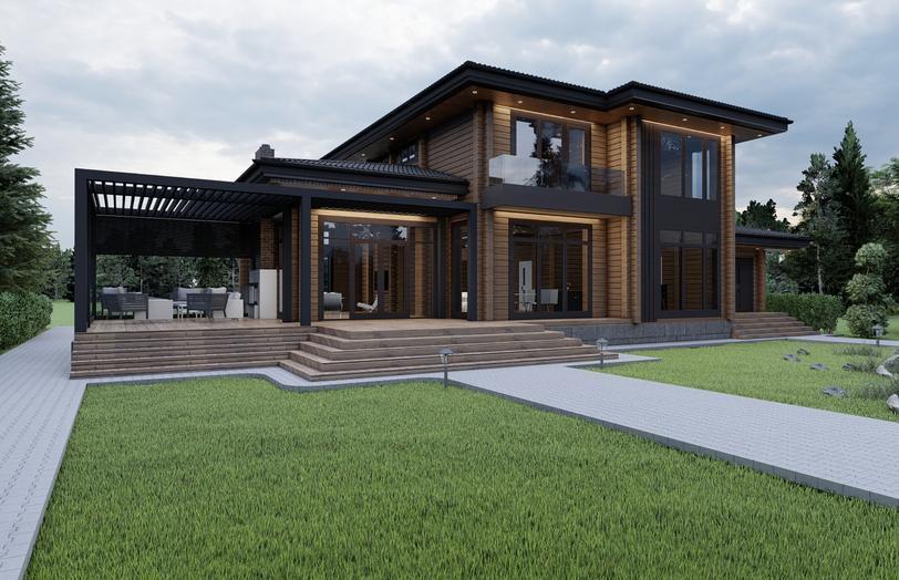 Проект дома Лаймен Баум в элитном КП Emerald Village на Новой Риге