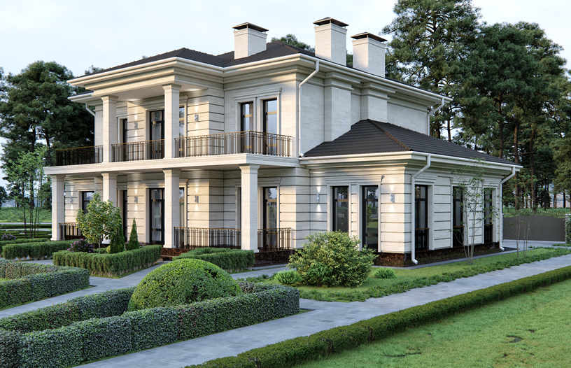 Проект дома Чарльз в элитном КП Emerald Village на Новорижском шоссе