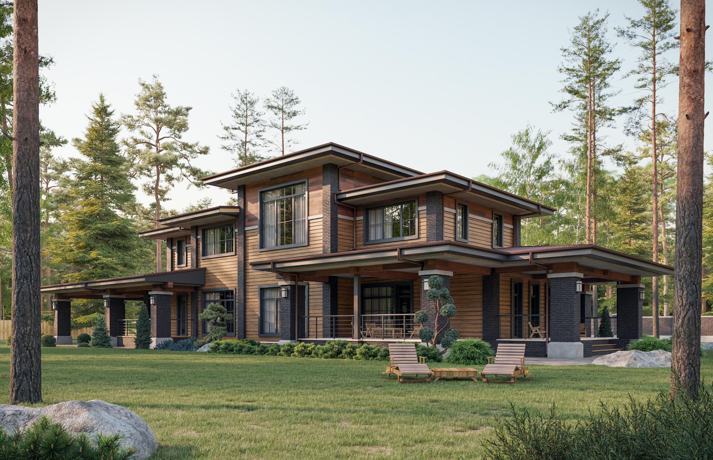Проект дома Берген в элитном КП Emerald Village на Новорижском шоссе