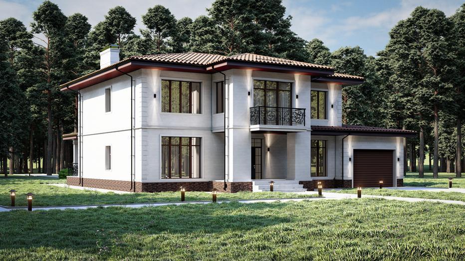 Проект дома Шато в элитном КП Emerald Village на Новорижском шоссе