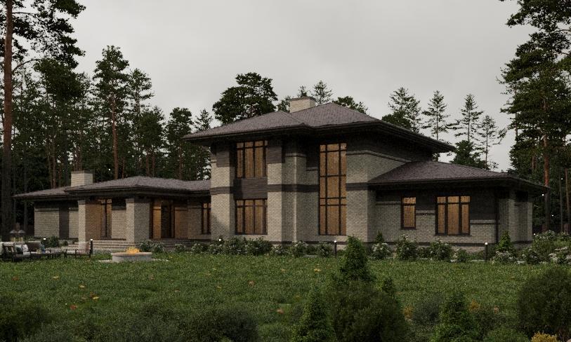 Проект дома Бломберг в элитном КП Emerald Village на Новой Риге
