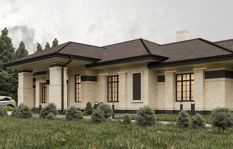 Проект дома Лимбург в элитном КП Emerald Village на Новой Риге