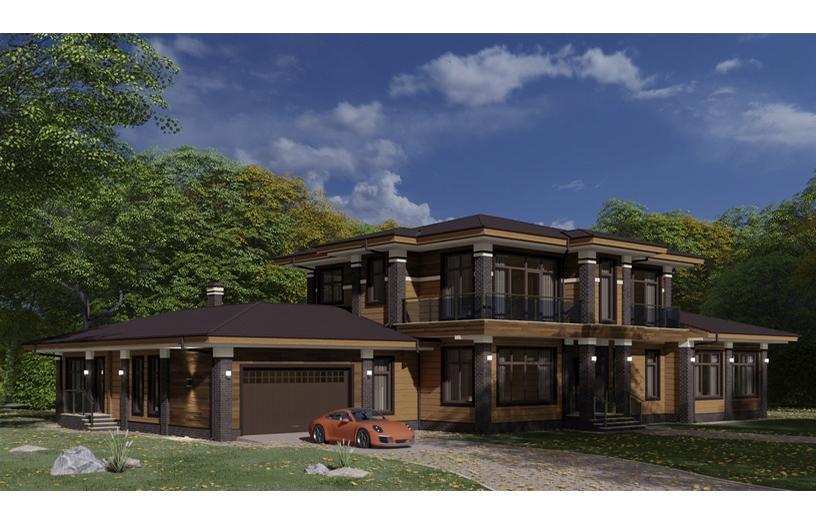 Проект дома Баден-Баден в элитном КП Emerald Village на Новой Риге