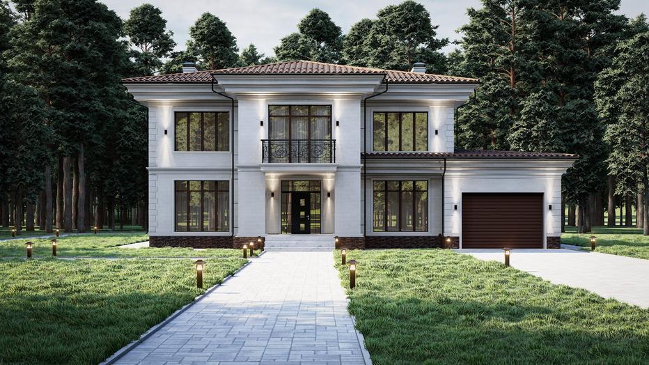 Проект дома Шато в элитном КП Emerald Village на Новорижском шоссе