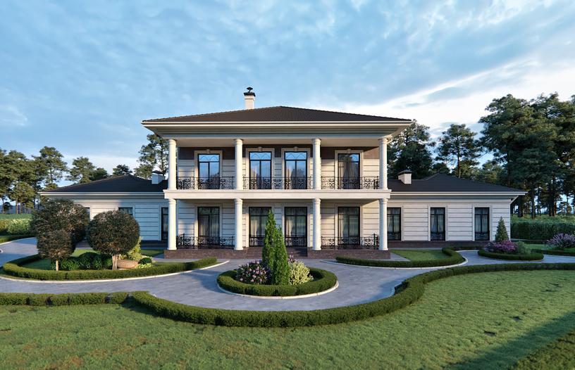 Проект дома Генрих в элитном КП Emerald Village на Новой Риге