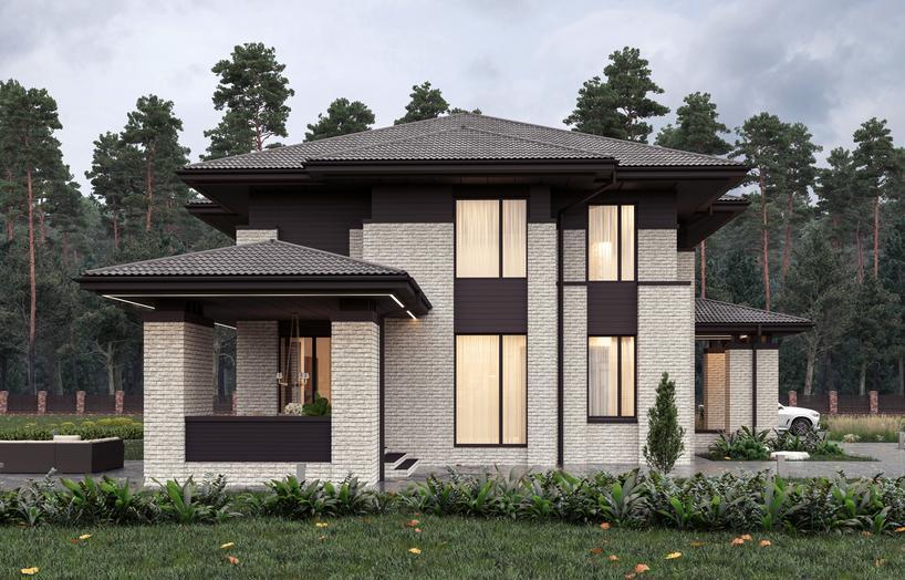 Проект дома Кёссен в элитном КП Emerald Village на Новой Риге