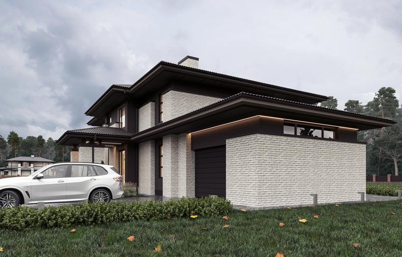 Проект дома Кёссен в элитном КП Emerald Village на Новой Риге