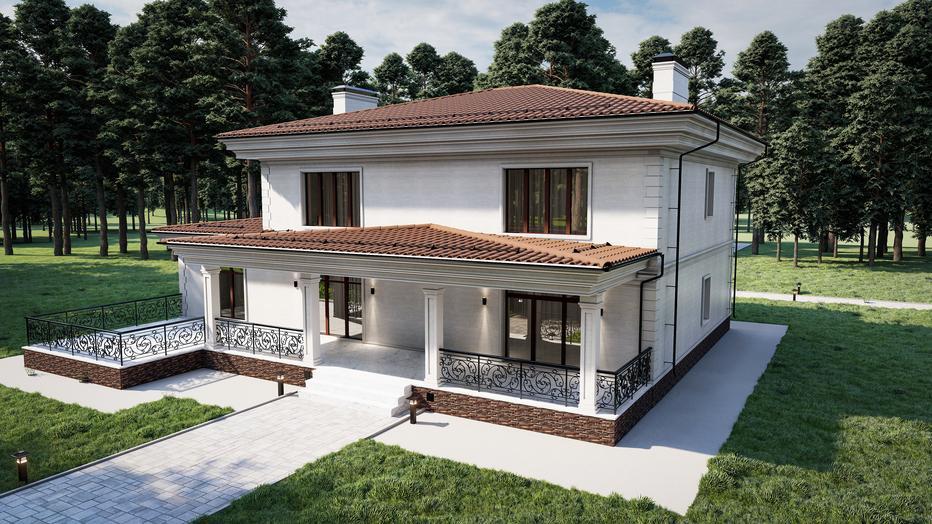 Проект дома Шато в элитном КП Emerald Village на Новорижском шоссе