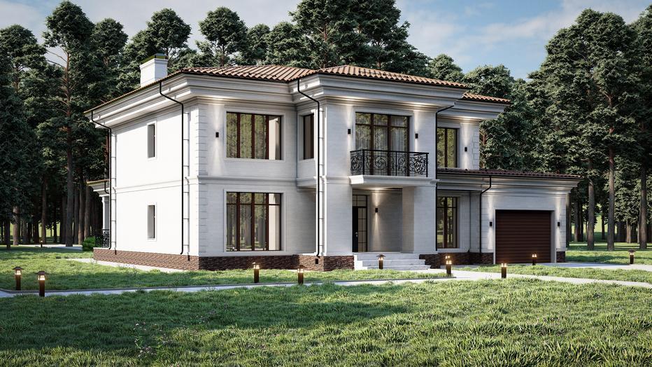 Проект дома Шато в элитном КП Emerald Village на Новорижском шоссе