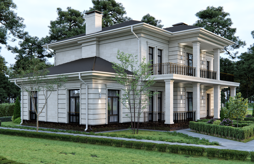 Проект дома Чарльз в элитном КП Emerald Village на Новорижском шоссе