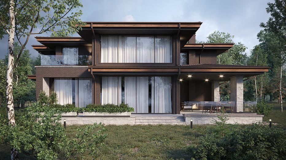 Проект дома Гессен в элитном КП Emerald Village на Новорижском шоссе