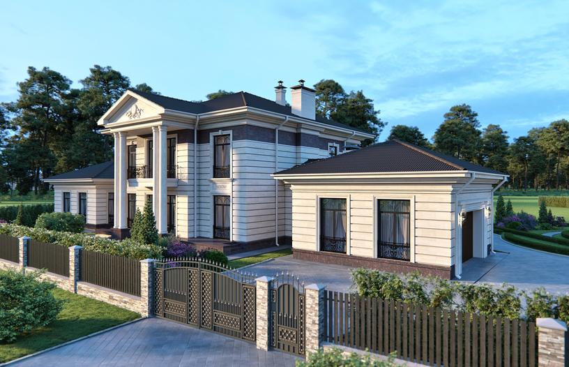 Проект дома Генрих в элитном КП Emerald Village на Новой Риге