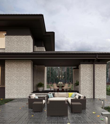 Проект дома Кёссен в элитном КП Emerald Village на Новой Риге