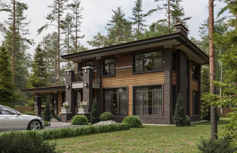 Проект дома Бернау в элитном КП Emerald Village на Новорижском шоссе