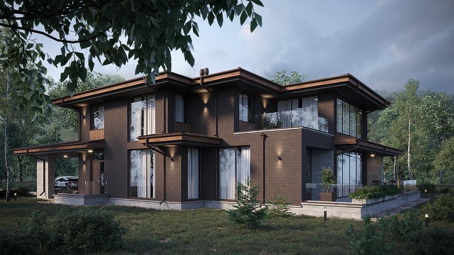 Проект дома Гессен в элитном КП Emerald Village на Новой Риге