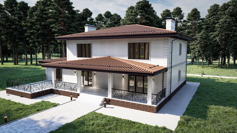 Проект дома Шато в элитном КП Emerald Village на Новорижском шоссе