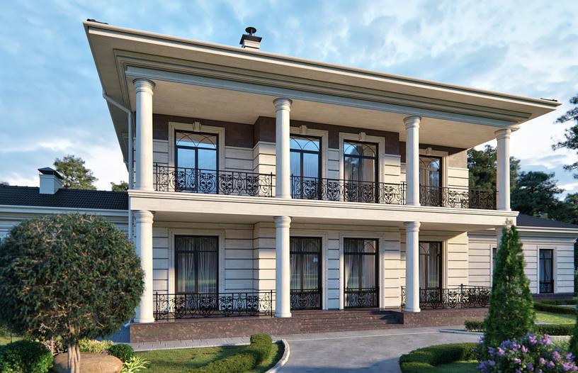 Проект дома Генрих в элитном КП Emerald Village на Новой Риге