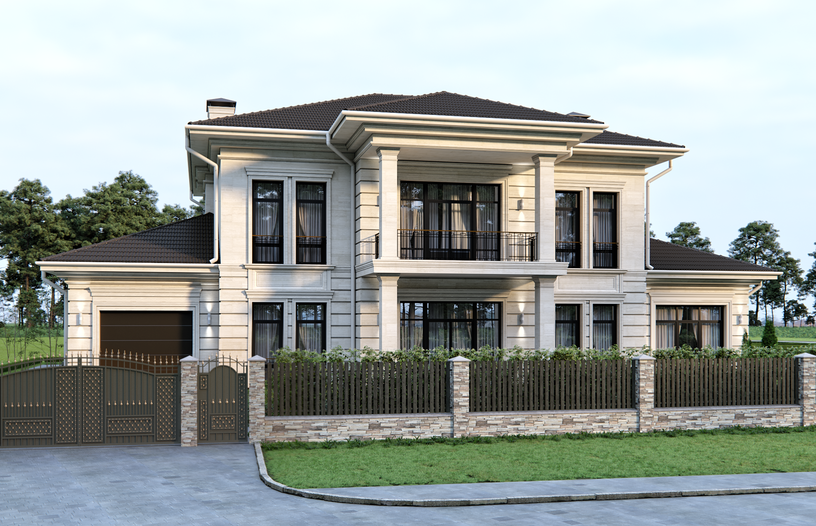 Проект дома Чарльз в элитном КП Emerald Village на Новой Риге