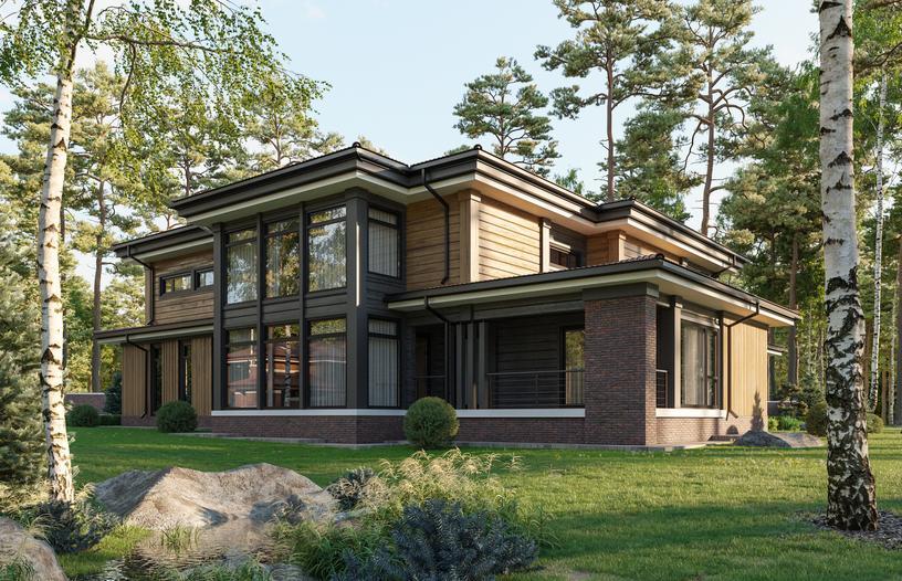 Проект дома Кёльн в элитном КП Emerald Village на Новой Риге
