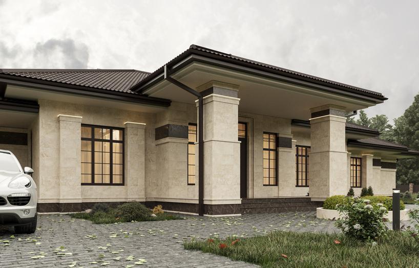 Проект дома Лимбург в элитном КП Emerald Village на Новой Риге