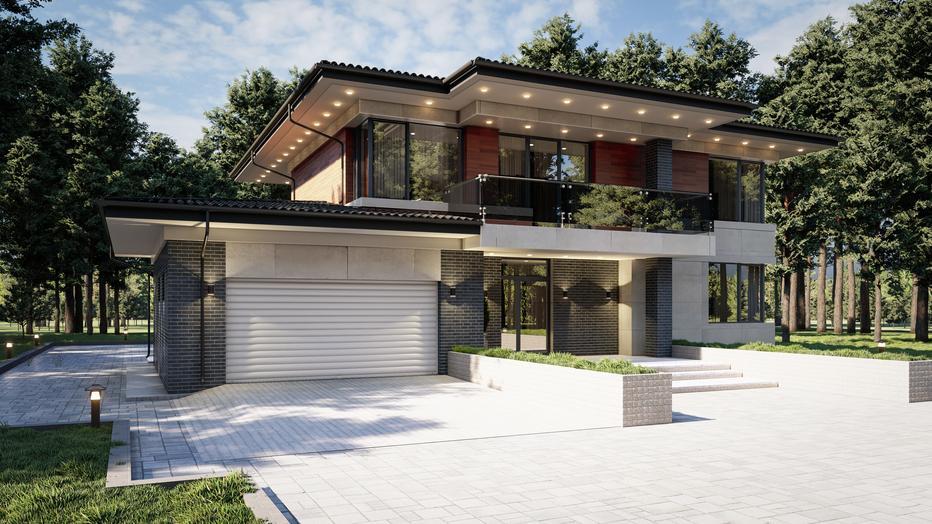Проект дома Райт в элитном КП Emerald Village на Новорижском шоссе