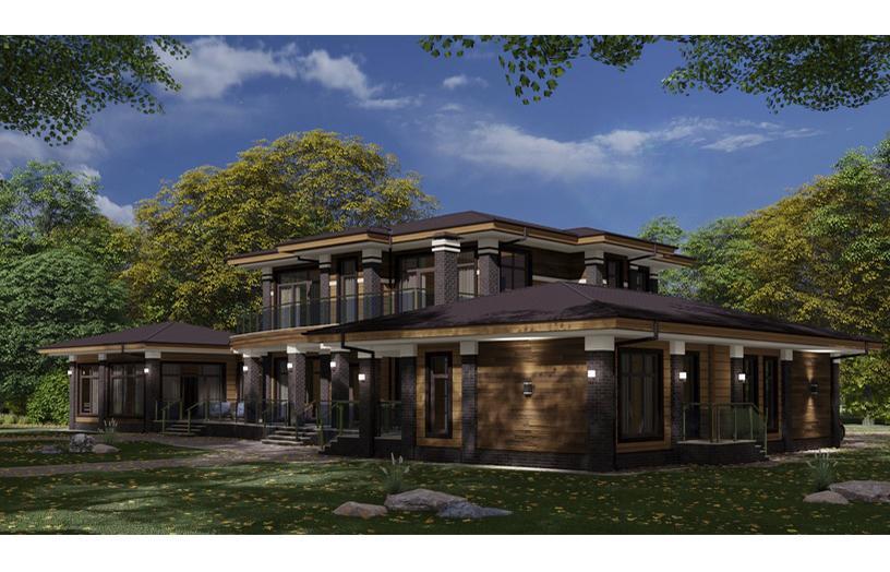 Проект дома Баден-Баден в элитном КП Emerald Village на Новой Риге