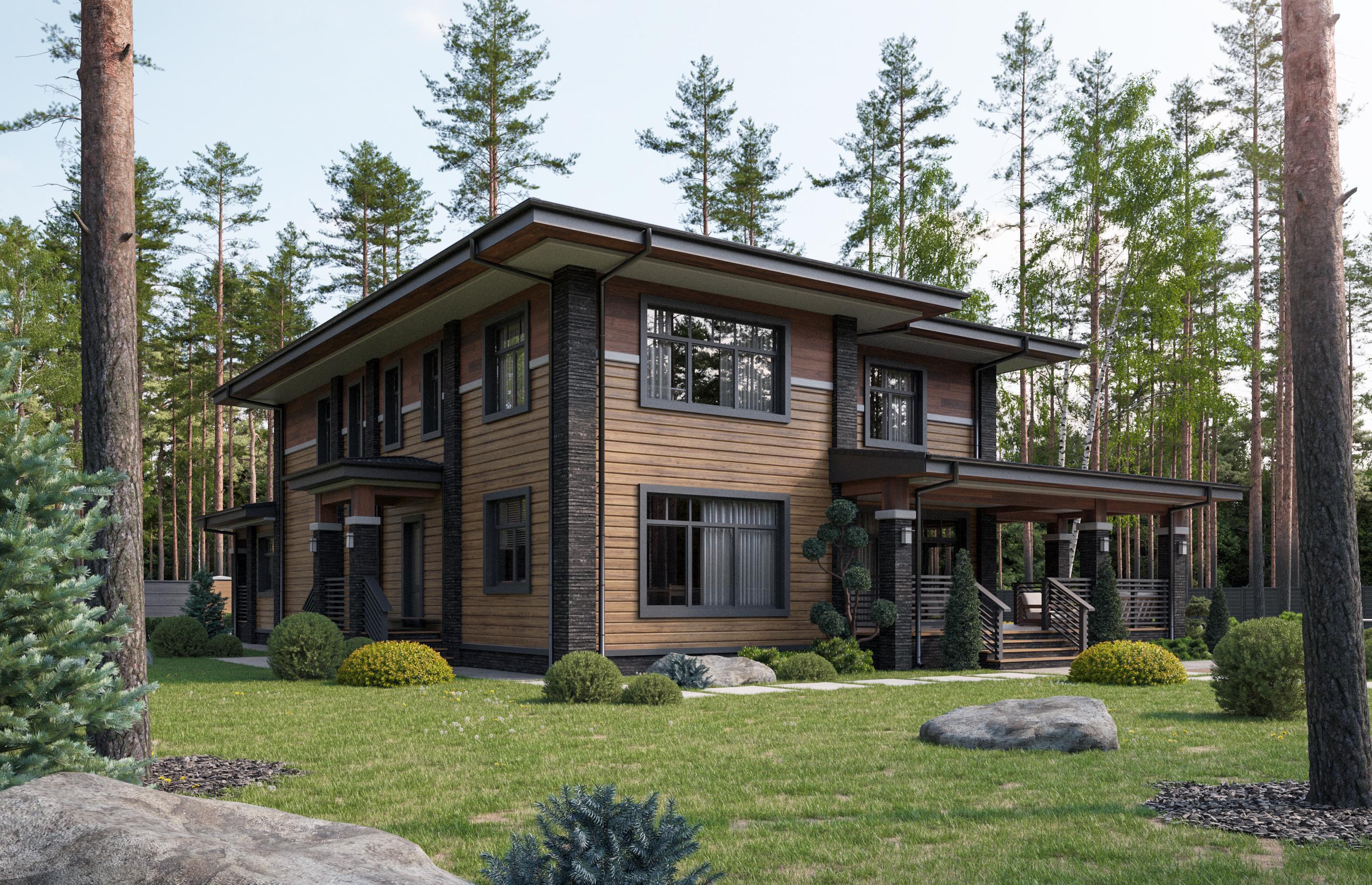 Проект дома Тироль в элитном КП Emerald Village на Новой Риге